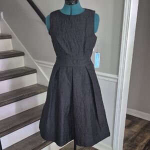 Draper James Gray Pleated A-Line Midi Dress Cocktail